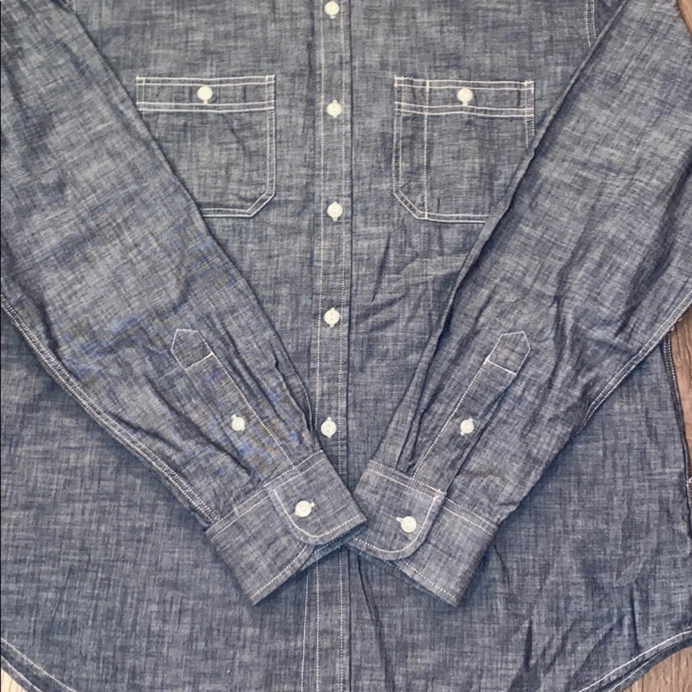 Men's Old Navy Old Textile Cotton Denim Worker Shirt - Picture 5 of 6